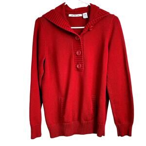 Eight Eight Eight  Red Pullove Hoodie Sweater Women's Size M